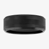 Modern Bride Mens 8mm Tungsten Wedding Band In Black
