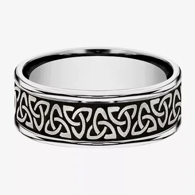 Modern Bride Mens 8mm Tungsten Wedding Band In Gray
