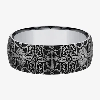 Modern Bride Mens 8mm Tungsten Wedding Band In Gray