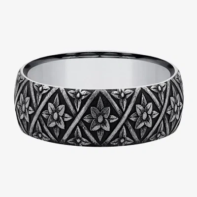 Modern Bride Mens 8mm Tungsten Wedding Band In Gray