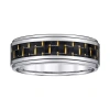 Modern Bride Mens 8mm Tungsten Wedding Band In Metallic