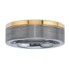 Modern Bride Mens 8mm Tungsten Wedding Band In Gray