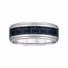 Modern Bride Mens 8mm Tungsten Wedding Band In Silver