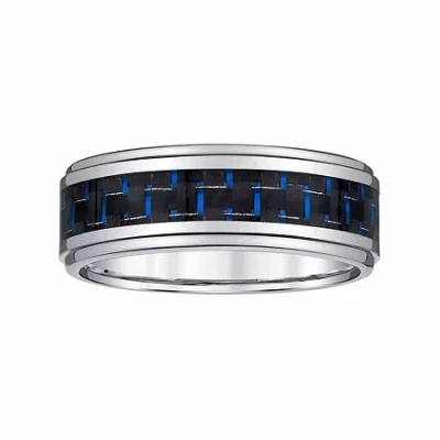 Modern Bride Mens 8mm Tungsten Wedding Band In Transparent