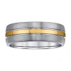 Modern Bride Mens 8mm Tungsten Wedding Band In Silver
