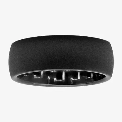 Modern Bride Mens 8mm Tungsten Wedding Band In Black