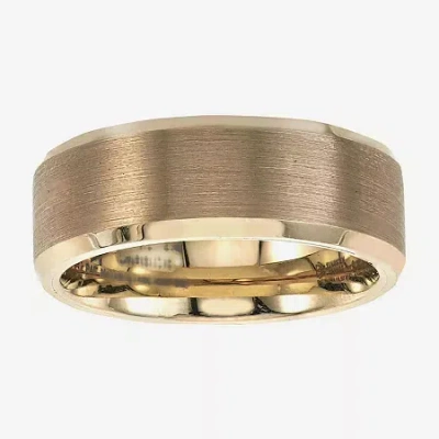 Modern Bride Mens 8mm Tungsten Wedding Band In Gold