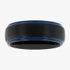 Modern Bride Mens 8mm Tungsten Wedding Band In Black