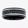 Modern Bride Mens 8mm Tungsten Wedding Band In Black