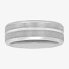 Modern Bride Mens 8mm Tungsten Wedding Band In Silver