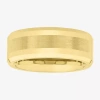 Modern Bride Mens 8mm Tungsten Wedding Band In Gold