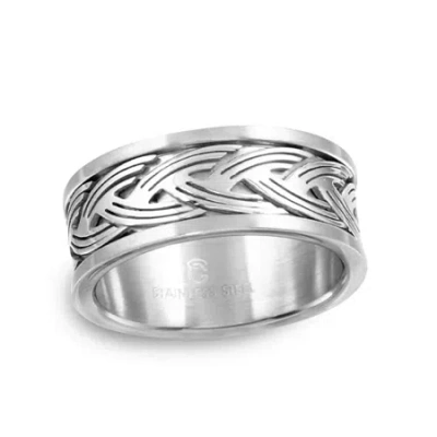 Modern Bride Mens 9m Stainless Steel Wedding Band In Silver