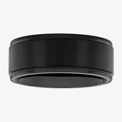 Modern Bride Mens 9m Titanium Wedding Band In Transparent