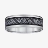 Modern Bride Mens 9m Tungsten Wedding Band In Metallic