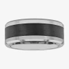 Modern Bride Mens 9m Tungsten Wedding Band In Transparent