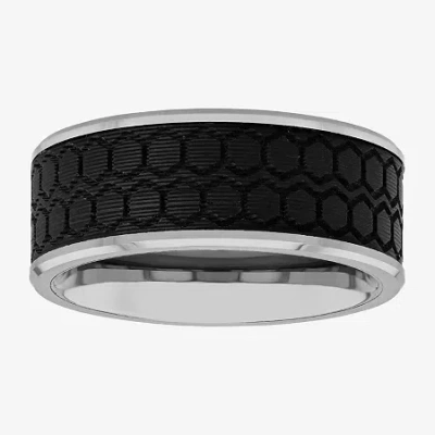 Modern Bride Mens 9m Tungsten Wedding Band In Transparent