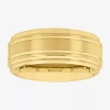 Modern Bride Mens 9m Tungsten Wedding Band In Yellow