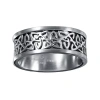 Modern Bride Mens 9mm Gray Stainless Steel Celtic Wedding Band In Gray