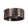 Modern Bride Mens Diamond-accent Black Stainless Steel 10mm Wedding Band In Black
