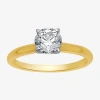 Modern Bride Premier Collection 1 Ct. Natural Diamond Round Solitaire Engagement Ring In 14k Gold In Yellow