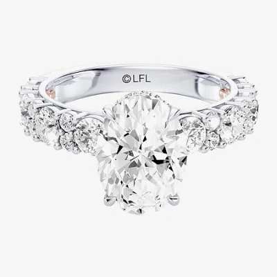 Modern Bride Princess Leia (f / Si1) Womens 3 5/8 Ct. T.w. Lab Grown White Diamond 10k Gold Oval Star Wars Side S In Metallic