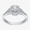 Modern Bride Promise My Love Womens 1/4 Ct. T.w. Natural White Diamond Sterling Silver Promise Ring In Silver