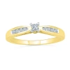 Modern Bride Promise My Love Womens 1/5 Ct. Natural White Diamond 10k Gold Side Stone Promise Ring In Gold