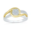Modern Bride Promise My Love Womens 1/6 Ct. T.w. Natural White Diamond Sterling Silver Round Promise Ring In Transparent