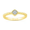 Modern Bride Promise My Love Womens Diamond Accent Natural White Diamond 10k Gold Cushion Promise Ring In Gold