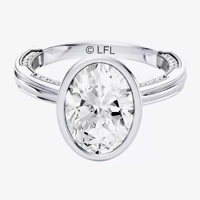Modern Bride R2-d2 (f / Si1) Womens 2 3/4 Ct. T.w. Lab Grown White Diamond 10k Gold Oval Star Wars Engagement Rin In Metallic