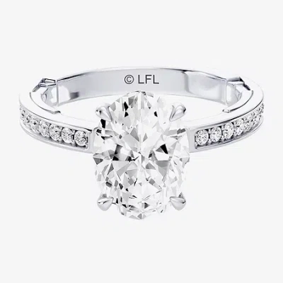 Modern Bride R2-d2 (f / Si1) Womens 2 3/8 Ct. T.w. Lab Grown White Diamond 10k Gold Oval Star Wars Side Stone Eng In Metallic