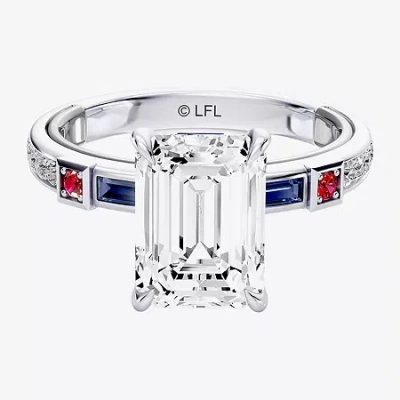 Modern Bride R2-d2 (f / Si1) Womens 3 1/5 Ct. T.w. Lab Grown White Diamond 10k Gold Star Wars Side Stone Engageme In Metallic