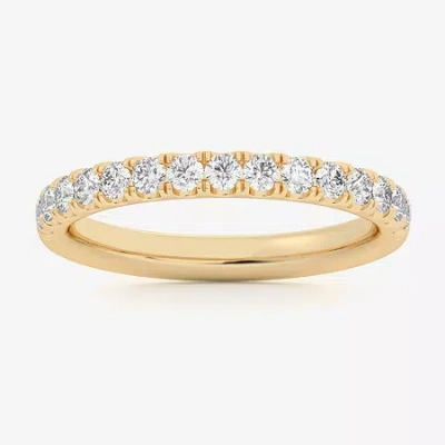 Modern Bride (si1-si2/h-i) Womens 2mm 1/2 Ct. T.w. Lab Grown White Diamond 14k Gold Wedding Band