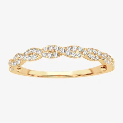 Modern Bride Signature By  1/5 Ct.t.w. Natural Diamond 10k Or 14k Gold Wedding Band In Yellow