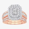 Modern Bride Signature By  2 Ct.t.w. Lab-grown (h-i / Si1-si2) Diamond Engagement Ring In 10k Or 14k  In Pink
