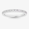 Modern Bride Signature By  2mm (si1-si2 / H-i) 1/2 Ct.t.w. Lab-grown Diamond Wedding Band In 10k Or 1 In White