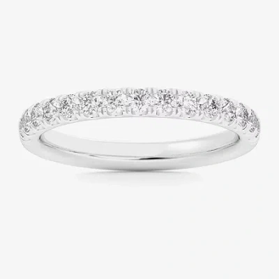 Modern Bride Signature By  2mm (si1-si2 / H-i) 1/2 Ct.t.w. Lab-grown Diamond Wedding Band In 10k Or 1 In White