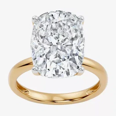 Modern Bride Signature By  (f / Vs2) Womens 10 Ct. Lab Grown White Diamond 14k Gold Cushion Engagemen In Yellow