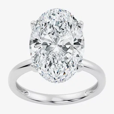 Modern Bride Signature By  (f / Vs2) Womens 10 Ct.t.w. Lab Grown White Diamond 14k Gold Oval Engageme