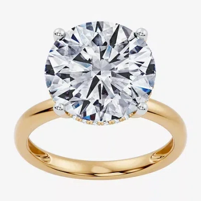 Modern Bride Signature By  (f / Vs2) Womens 10 Ct.t.w. Lab Grown White Diamond 14k Gold Round Engagem In Yellow