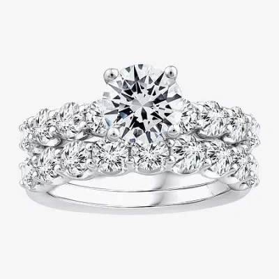 Modern Bride Signature By  (f / Vs2) Womens 4 Ct. T.w. Lab Grown White Diamond 10k Or 14k Gold Round
