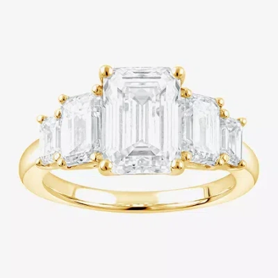 Modern Bride Signature By  (f / Vs2) Womens 5 1/7 Ct. T.w. Lab Grown White Diamond 14k Gold 5-stone E In Yellow
