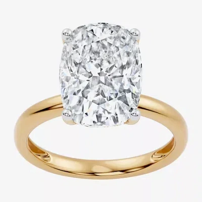 Modern Bride Signature By  (f / Vs2) Womens 5 Ct. T.w. Lab Grown White Diamond 14k Gold Cushion Engag In Yellow