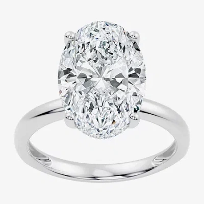 Modern Bride Signature By  (f / Vs2) Womens 5 Ct. T.w. Lab Grown White Diamond 14k Gold Oval Engageme