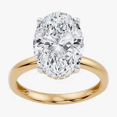 Modern Bride Signature By  (f / Vs2) Womens 5 Ct. T.w. Lab Grown White Diamond 14k Gold Oval Engageme In Yellow