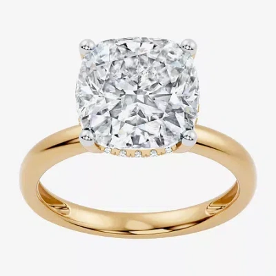 Modern Bride Signature By  (f / Vs2) Womens 7 Ct.t.w. Lab Grown White Diamond 14k Gold Cushion Engage In Yellow