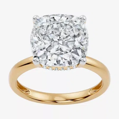 Modern Bride Signature By  (f / Vs2) Womens 8 Ct.t.w. Lab Grown White Diamond 14k Gold Cushion Engage In Yellow