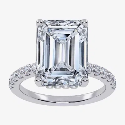 Modern Bride Signature By  (f-g / Vs2-si1) Womens 3 1/2 Ct. T.w Lab Grown White Diamond 14k Gold Side In Metallic