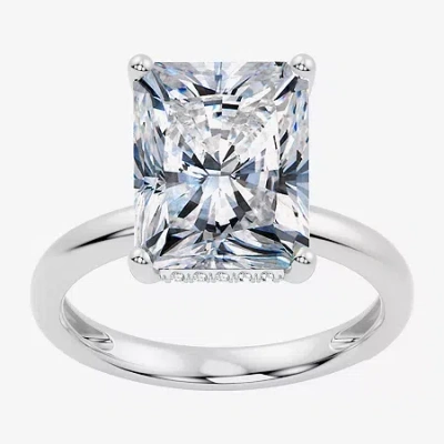 Modern Bride Signature By  (f/vs2) Womens 7 Ct.t.w. Lab Grown White Diamond 14k Gold Rectangular Enga In Metallic