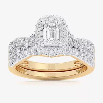 Modern Bride Signature By  (g-h / Si1-si2) Womens 1 1/3 Ct. T.w. Lab Grown White Diamond 10k White Go In Gold